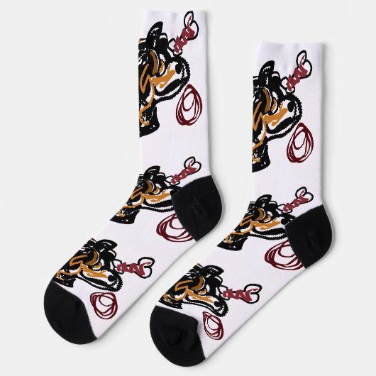 Kaukasischer Schäferhund Kunst Socken (Linkes Detail)