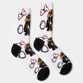Kaukasischer Schäferhund Kunst Socken (Rechts)