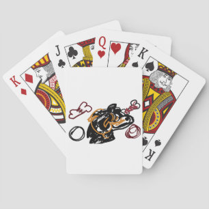 Kaukasischer Schäferhund Kunst Spielkarten