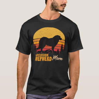 Kaukasischer Schäferhund Mama Vintage Retro Klassi T-Shirt