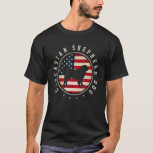 Kaukasischer Schäferhund Usa Flagge 4. Juli Mama D T-Shirt