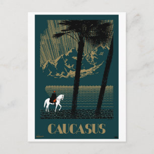 Kaukasus Vintage-Reiseposter Restauriert Postkarte