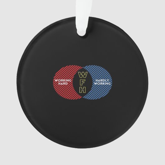 Kaum arbeiten - WFH Ornament (Vorderseite)