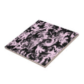 Kaum Beerenrosa u. schwarze Mischfarbfliese Fliese (Seite)