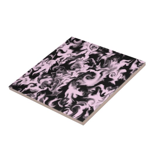 Kaum Beerenrosa u. schwarze Mischfarbfliese Fliese (Seite)