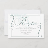 Kaum da Mint Blätter Jade Accents Einladung (Vorderseite)