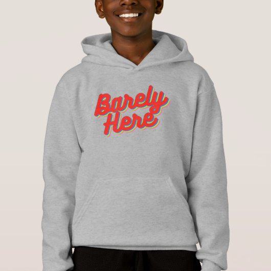 Kaum hier / rot hoodie (Vorderseite)