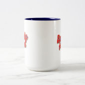 Kaum hier / rot zweifarbige tasse (Mittel)