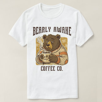 "KAUM WACH"-Schlafender Bär T-Shirt