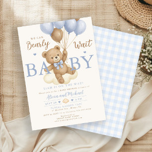 Kaum warten blaerer Bär Ballon Junge Baby-Party Einladung