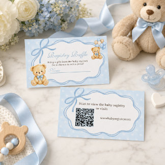Kaum warten Blaubärchen Jungen Baby Shower Geschen Begleitkarte