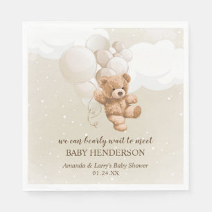 Kaum warten neutraler Teddybär Serviette