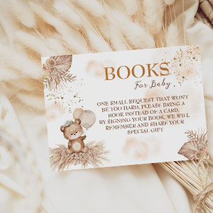 Kaum warten süßer Bär Blumen Bücher für Baby Begleitkarte