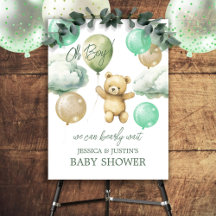 Kaum wartet grüner Luftballon-Baby-Shower-Willkomm