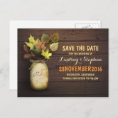 Kaumarmelade und Herbstlaube Save the Date Postkar Ankündigungspostkarte (Vorne/Hinten)