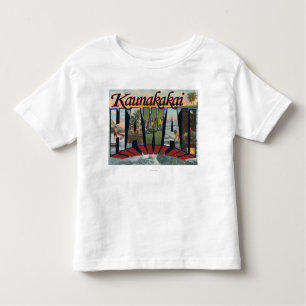 Kaunakakai, Hawaii - große Buchstabe-Szenen Kleinkind T-shirt
