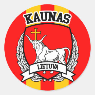 Kaunas Runder Aufkleber