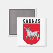 Kaunas Wappen, Litauen Magnet (Vorderseite/Rückseite)