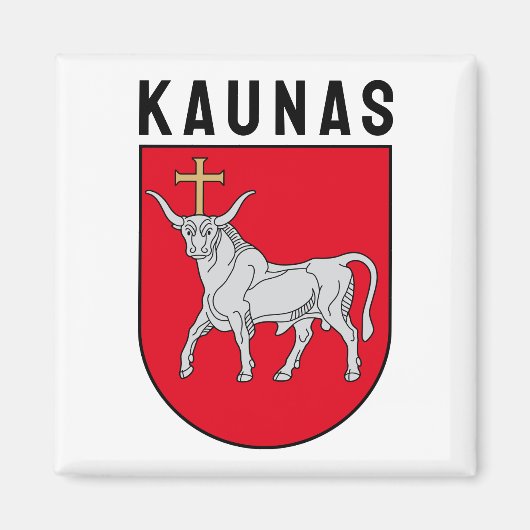 Kaunas Wappen, Litauen Magnet (Vorne)