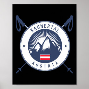 Kaunertal Skiurlaub, Après-Ski Skifahren Österreic Poster