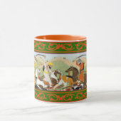 Kaur - historische Sikhkunst #2 - Orange Tasse (Zentrum)