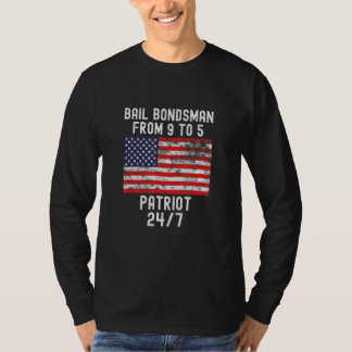 Kaution Bürge Patriotisch 4. Juli USA Fla T-Shirt