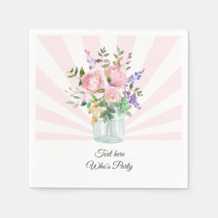 Kaution, Geburtstag, Hochzeit, Blumenladen Serviette