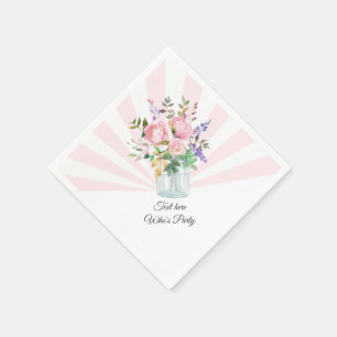 Kaution, Geburtstag, Hochzeit, Blumenladen Serviette