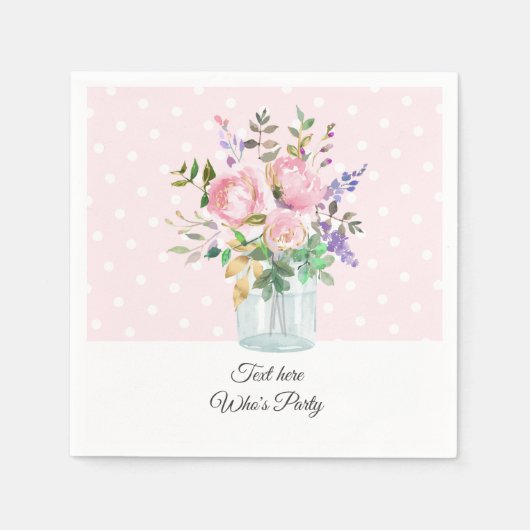 Kaution, Geburtstag, Hochzeit, Blumenladen Serviette (Vorderseite)