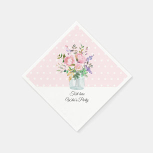 Kaution, Geburtstag, Hochzeit, Blumenladen Serviette