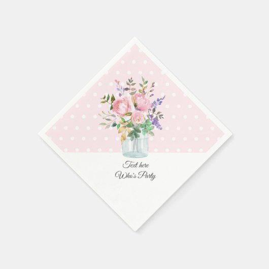 Kaution, Geburtstag, Hochzeit, Blumenladen Serviette (Ecke)