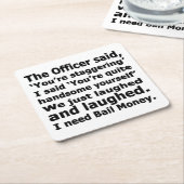 Kaution Rechteckiger Pappuntersetzer (angewinkelt)