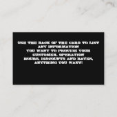 Kautionsbürge-Visitenkarte Visitenkarte (Rückseite)