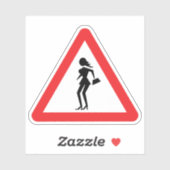 Kautionsprostitut (Attenzione Prostitute) Aufkleber (Blatt)