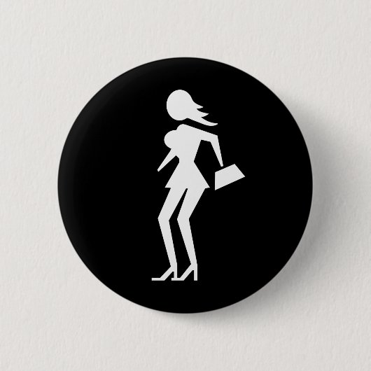 Kautionsprostitut (Attenzione Prostitute) Button (Vorderseite)