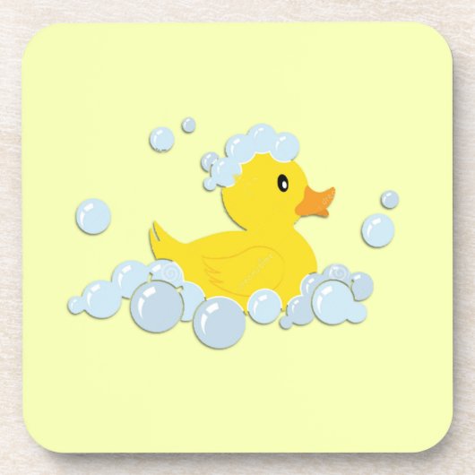 Kautschuk-Ducky in Blasen Getränkeuntersetzer (Vorderseite)