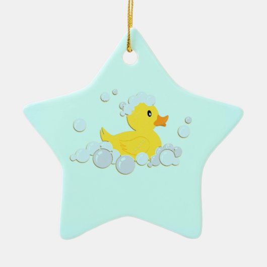 Kautschuk-Ducky in Blasen Keramikornament (Vorne)