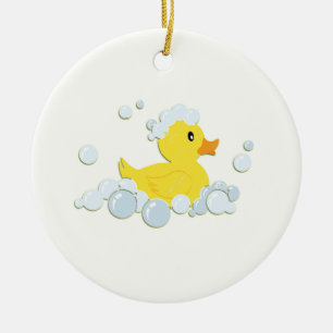Kautschuk-Ducky in Blasen Keramikornament