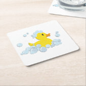 Kautschuk-Ducky in Blasen Rechteckiger Pappuntersetzer (angewinkelt)