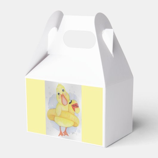 Kautschukente im Schwimmbad Geschenkschachtel (Rückseite)