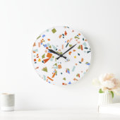 Kautschukente Moderne Illustrierte Terrazzo Große Wanduhr (Zuhause)