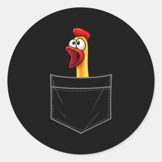 Kautschukhähnchen für tierisches Hühnchen Runder Aufkleber (Vorderseite)