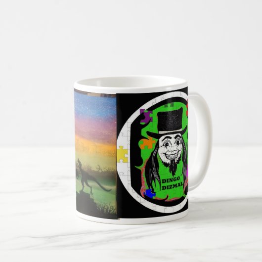 Kautschukhühner-UFO in einem Urwald Kaffeetasse (VorderseiteRechts)