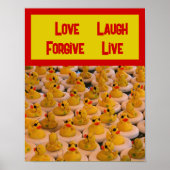 Kautschukköpfe Inspiration Liebe Laugh Live Poster (Vorne)