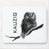 Kauz Eule Uhu käuzchen owl bird kauzig Mousepad (Vorne)