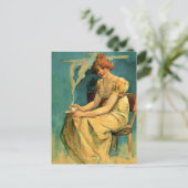 Kava by Alphonse (Alfons) Mucha ~ Art Nouveau Postkarte (Stehend Vorderseite)