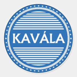 Kavala City Pride Emblem – Greek Identity Runder Aufkleber