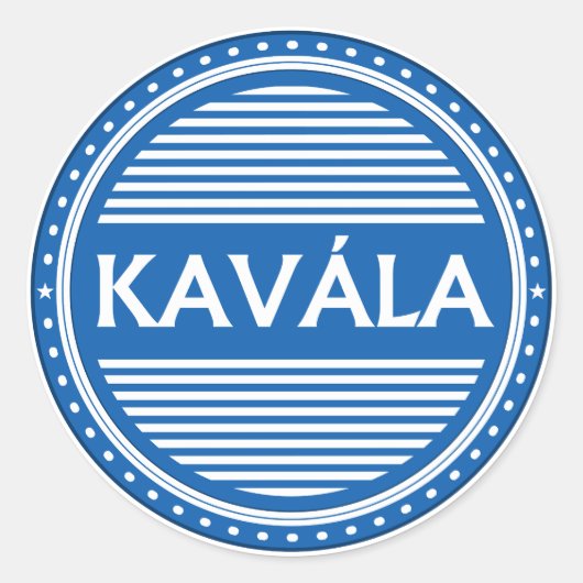 Kavala City Pride Emblem – Greek Identity Runder Aufkleber (Vorderseite)