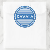 Kavala City Pride Emblem – Greek Identity Runder Aufkleber (Tasche)