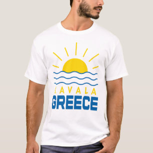 Kavala Griechenland Sonnenschein Und Meer Herren W T-Shirt
